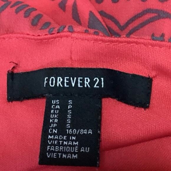 Forever 21 Red Printed Aztec Tribal Sleeveless Cami Blouson Maxi Dress Size S - Picture 4 of 5